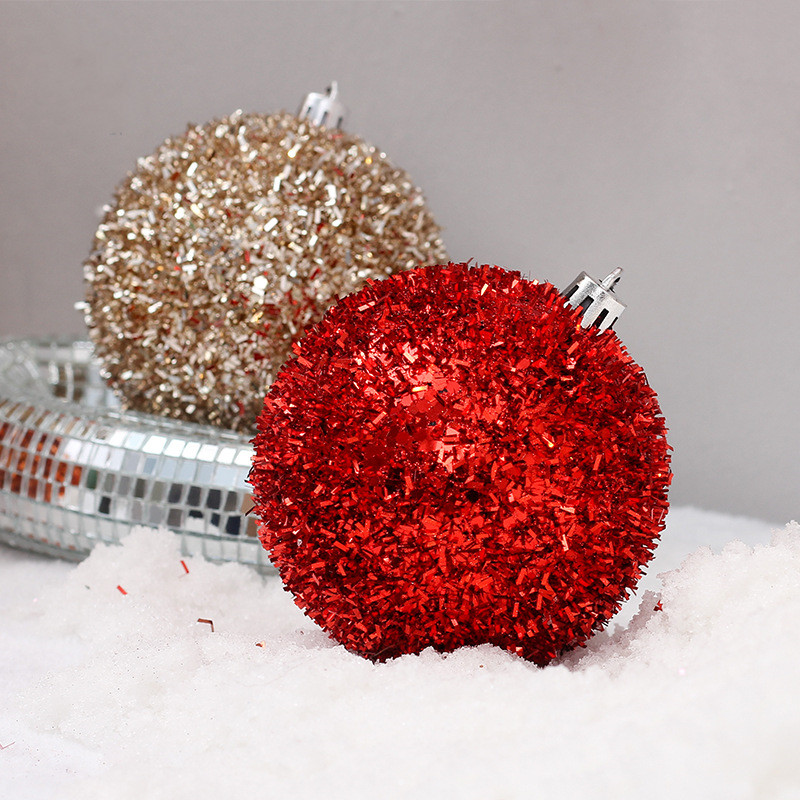 

12pcs 8cm Shiny Christmas Balls Xmas Tree Ornaments High-end Christmas Balls Merry New Year Party Decoration Supplies