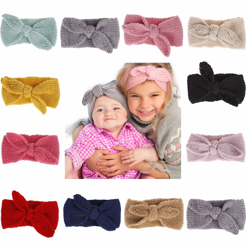 Newborn Knitted Headband Crochet Winter Warm Hairband Cute Hair Band Headwrap