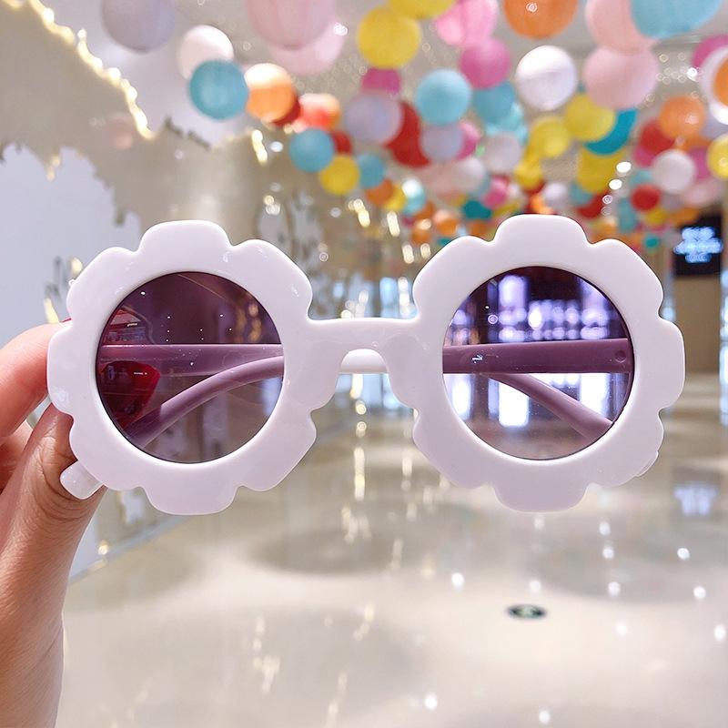 Ins Flower Sunglasses Vintage Kids Sun Glasses Round Uv400 Girls Floral Sunglasses Children Boys Party New Arrival 2020 NYcqM