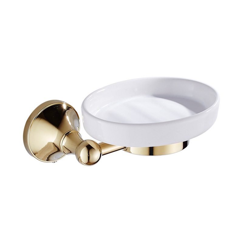 

Luxury Gold Color Brass Soap Dishes Soap Holder Brand Bathroom Accessories, As pic