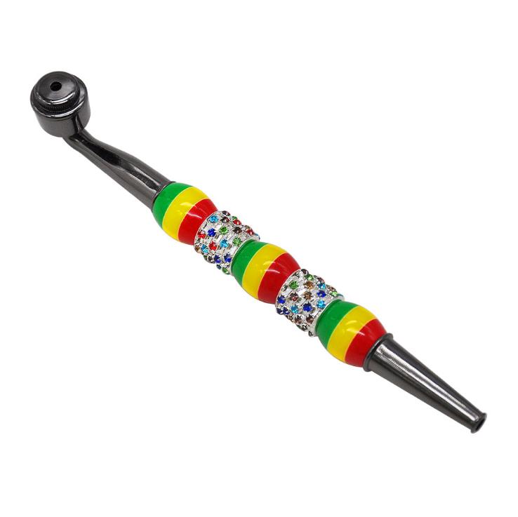 

2020 NEW Metal pipe multi-colour ball straight rod with small mouth and cap