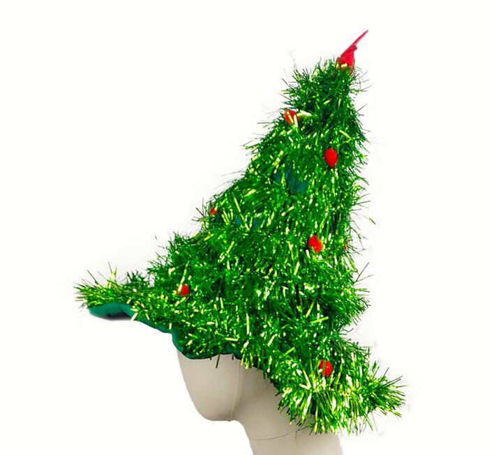 

Christmas tree straw hat Children Adults party prop Caps