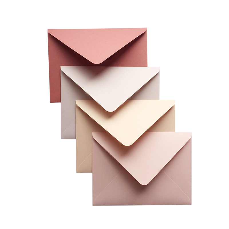 

4pcs/pack Nude Pink Envelopes Luxury Japanese Gauze Paper Wedding Invitations 14cmX19cm