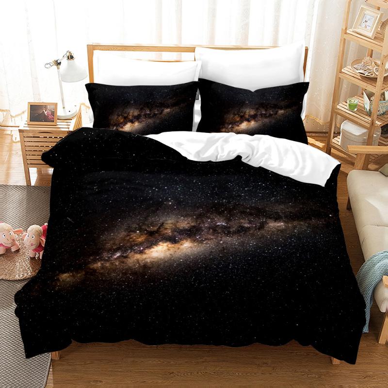 

3D Galaxy Print Bedding Set Duvet Covers Pillowcases One Piece Comforter Bedding Sets Bedclothes Bed Linen 03