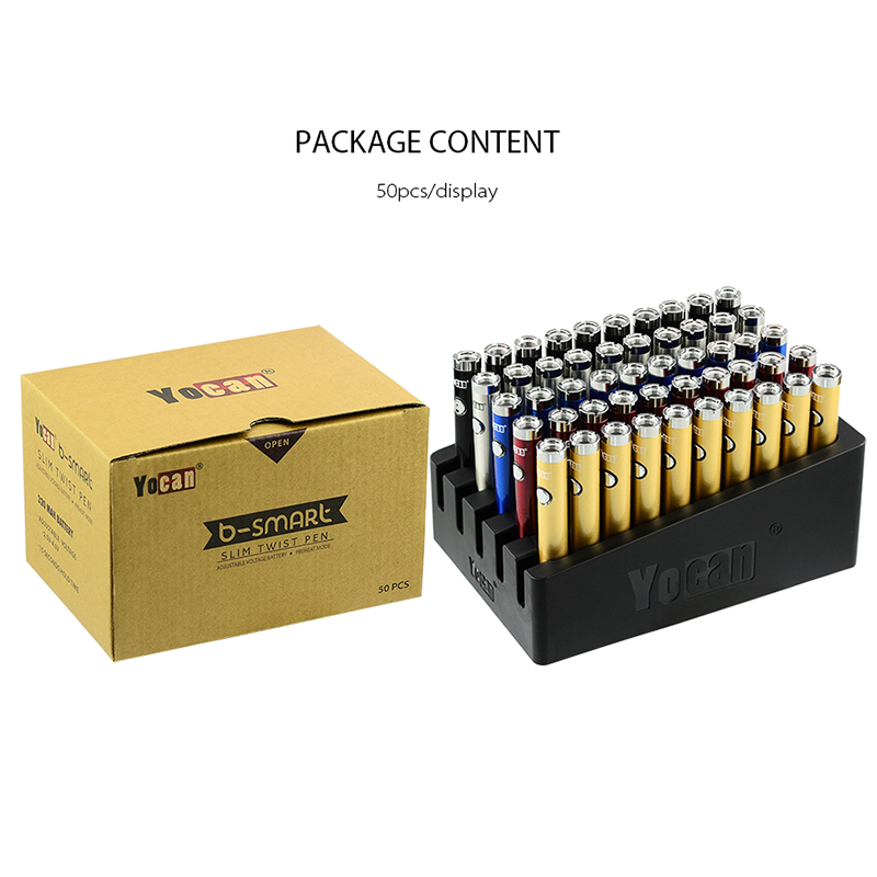 

100% Original Yocan B-Smart Battery 320mah Adjustable Voltage battery Match all 510 cartridges DHL Fast Shipping