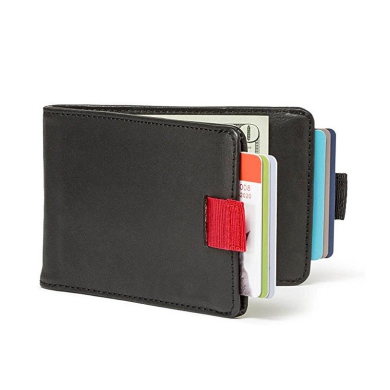 

Slim Genuines Leather Minimalist Front Pocket Wallets for Men Money Clip New Fashion Women's multifunctional Envelope Bag, Black