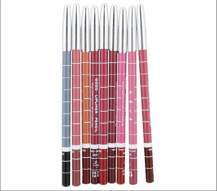 

100% Safe 12Pcs/Lot Lip Pencil Kit 12 Colors Waterproof New Long-Lasting Lip Pen, Mixed 12 colors