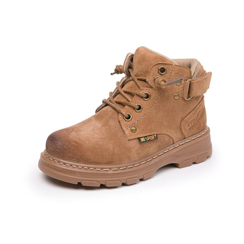 

children's Winter Boots For Boys Genuine Leather Kids Sneakers Toddler Girl Winter Shoes Fashion Plush Warm Martin Boots
