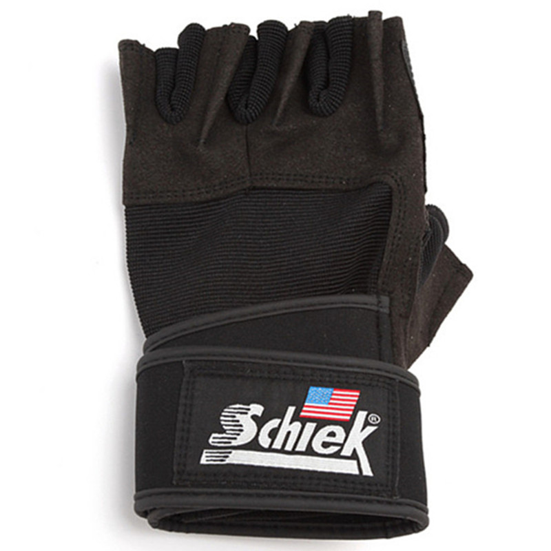 Schiek Noir Ligne poignet Wraps Pour Haltérophilie Musculation