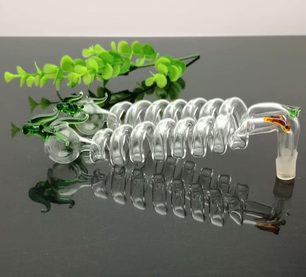 

Multi-spiral bending pot with colour faucet Glass Bongs Glass Smoking Pipe Water Pipes Oil Rig Glass Bowls Oil Burn