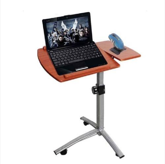 

Sales!!! Wholesales Free shipping Angle Height Adjustable Rolling Laptop Desk Cart Over Bed Table Stand Notebook table and stand, Multicolor
