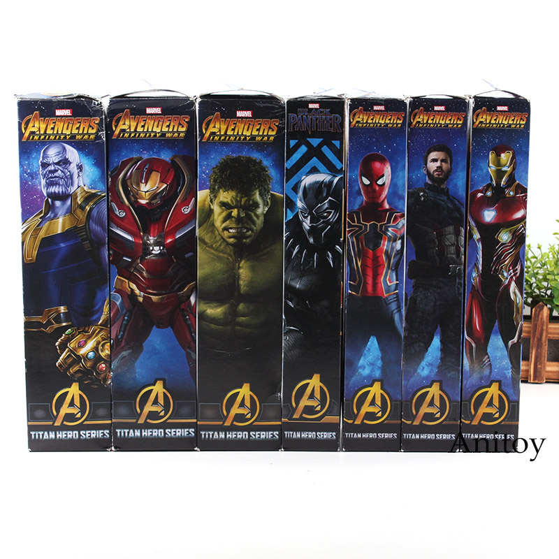2019 Titan Hero Series Marvel Avengers Figure Action Thanos Iron Spider Black Panther Iron Man Hulk Hulkbuster Captain America Toys From Anitoygroup