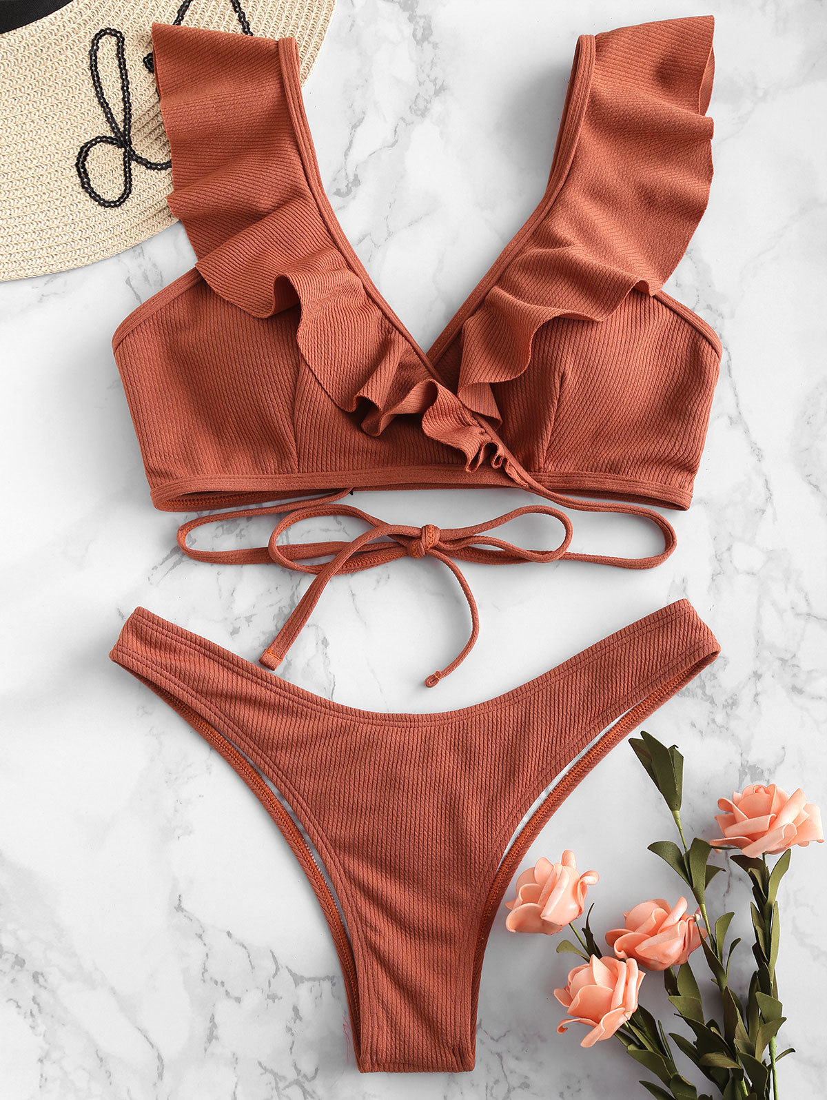 scrunch material bikini