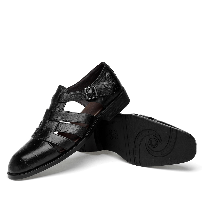 Italian Style Fashion Genuine Leather Sandals For Men Business Dress