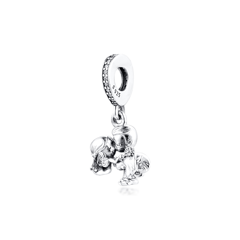 Couple marié suscite des charmes de perles d'origine pour la fabrication de bijoux 925 Bijoux en argent sterling bracelets collier bricolage pour
