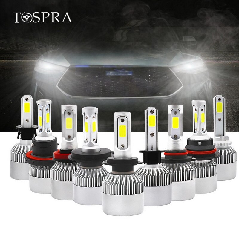 2X 9012 200W 40000LM LED Headlight Kit High or Low Beam Bulb Xenon 6500K Power