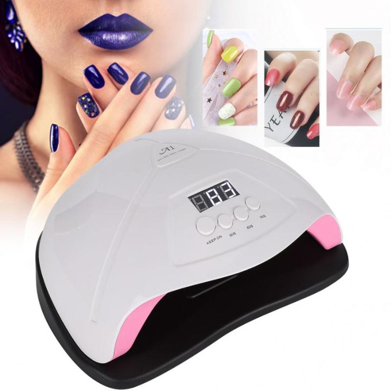 

Nail Lamp 120W Intelligent Timing UV Gel Lamp Nail Curing Machine Polish Dryer Manicure Tool Lamps Drying Light, Eu plug