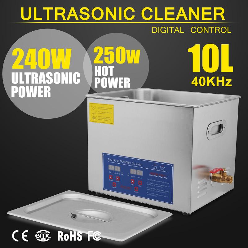 

Ultrasonic Cleaner Heater Timer Tank Digital 10L Ultrasonic Cleaner Bath