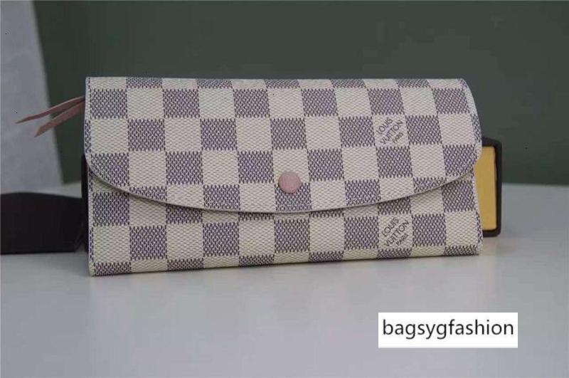 

Damier Azur canvas ladies Emilie wallet N41652 OXIDIZED LEATHER CLUTCHES EVENING long CHAIN WALLETS COMPACT PURSE