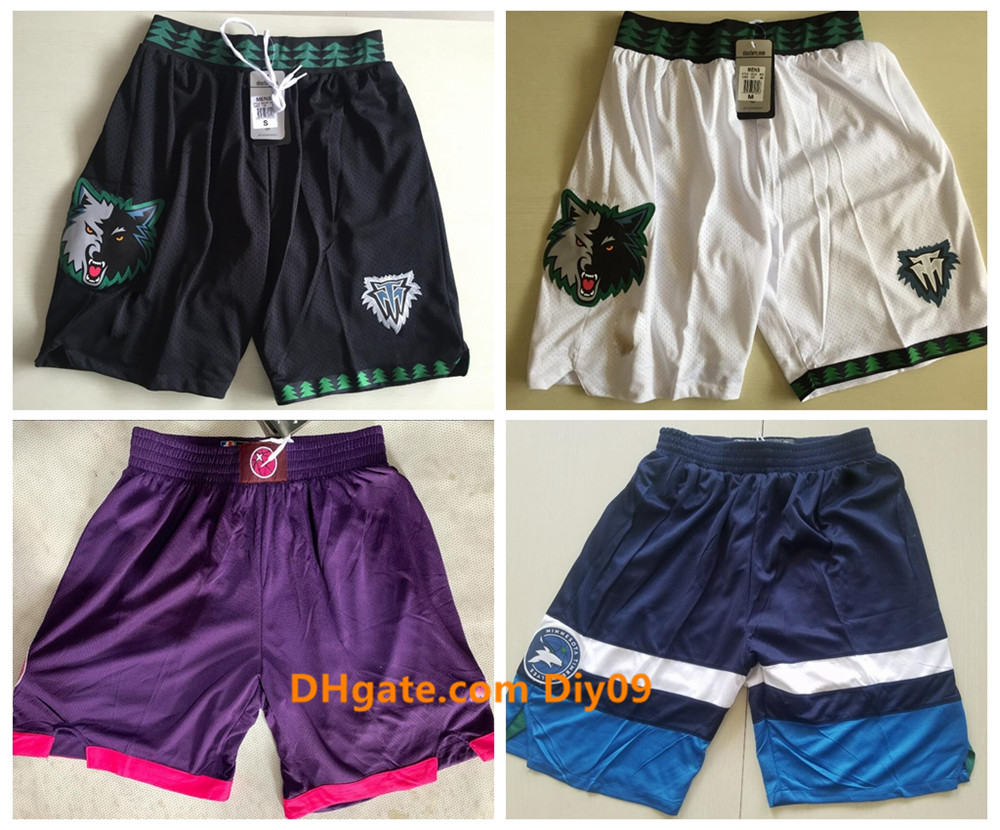 

2020 HOT SALE Retro Authentic MIN Running Basketball Jersey Shorts Minnesota Timberwolves Jersey state Men and youth Short Jerseys, Show