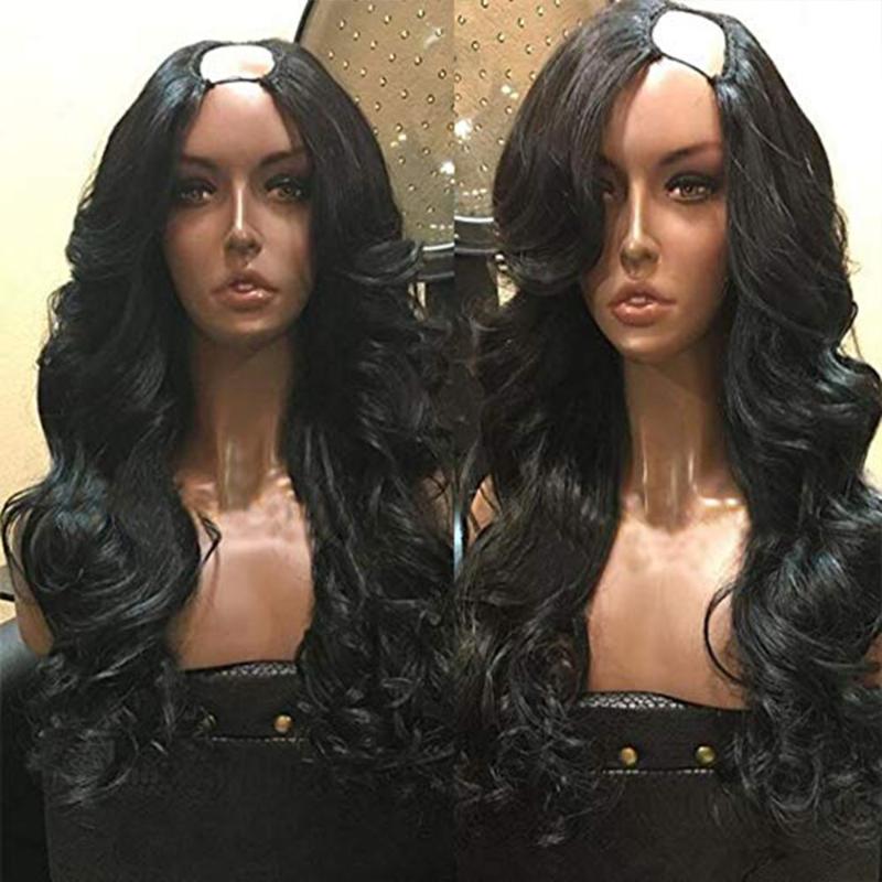 

Left/Right/Middle Part 100% Human Hair Body Wave U Part Wigs For Women 1*3 Middle 250% Density Brazilian Remy Hair U Wig, Natural color