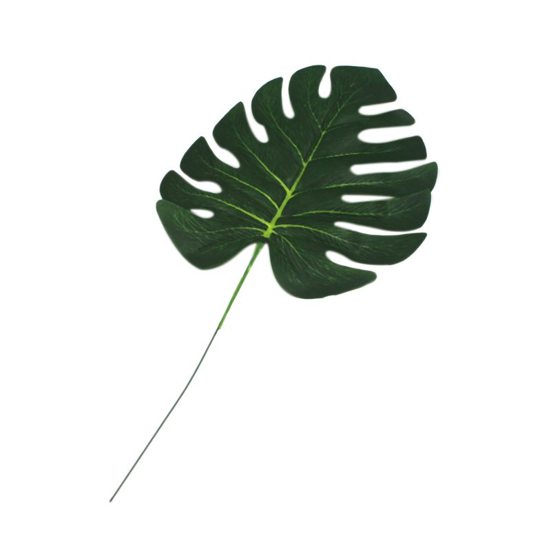 

New-12Pcs Artificial Monstera Palm Leaves Green Plants Wedding Diy Decoration Cheap Fake Flowers Arrangement Plant Leaf