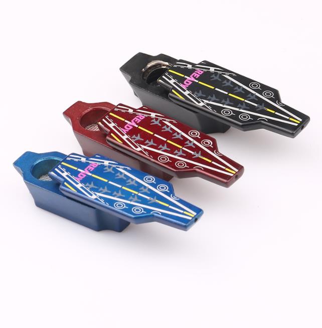 

Factory direct 81mm double-layer rotating aircraft carrier metal pipe Personality fashion Free-style filter cigarette holder