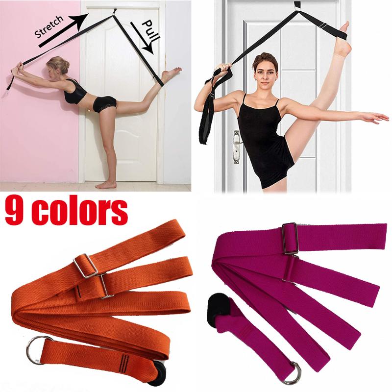 

3 Meter Yoga Pull & Stretch Strap Flexibility Training Pilates Ballet Dance Gymnastics Stretcher Band Home Workout Stretch Belt, Black