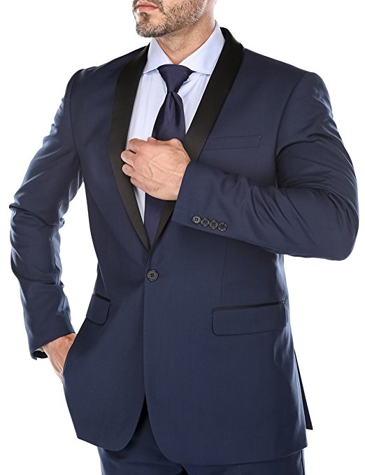 

Classic Shawl Lapel tuxedos groom wedding men suits mens wedding suits tuxedo costumes de smoking pour hommes men(Jacket+Pants+Tie) 373, Same as image