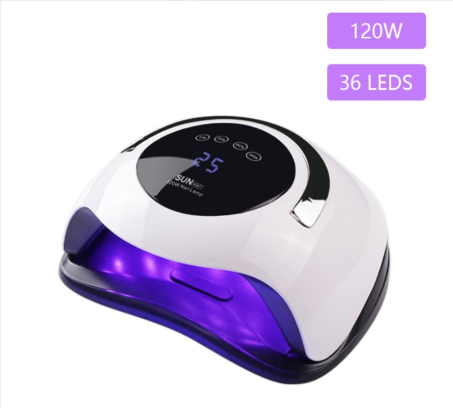 

120W UV LED Nail Lamp High Power Nail Dryer Fast Curing Speed Gel Light For All Gel Polish Manicure Machine Art Tools, Green