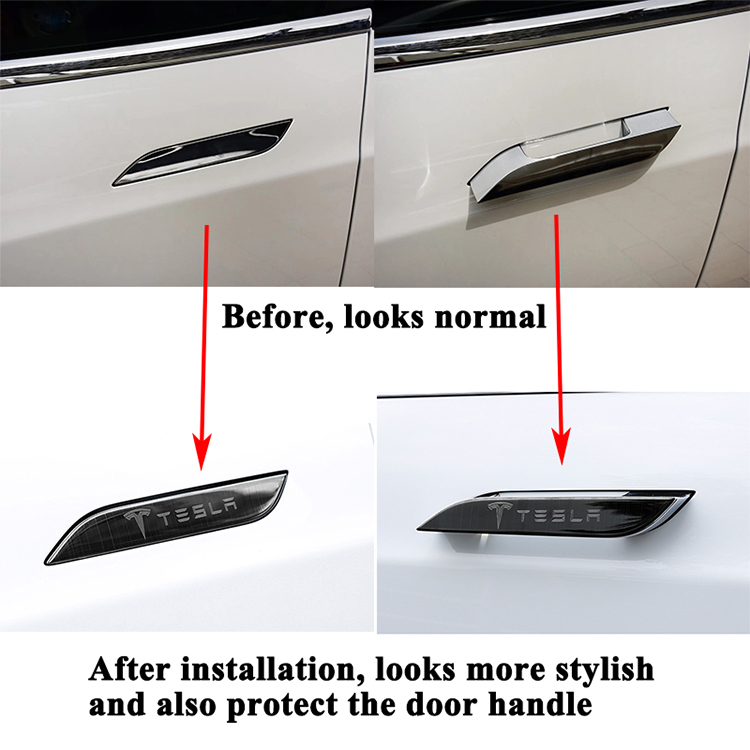 2019 Styling Car Door Handle Covers Logo Decoration Stainless