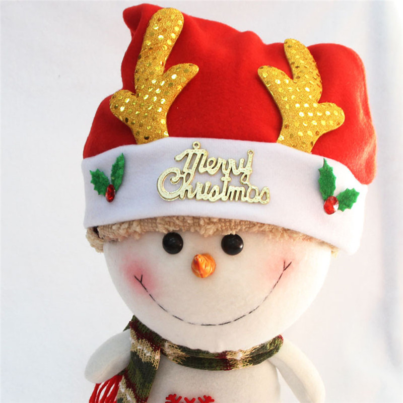 

Adult Children Chirstmas Hat Antlers 2017 Navidad Natal Hat Christmas Party Santa Red And White Cap Xmas Decoration