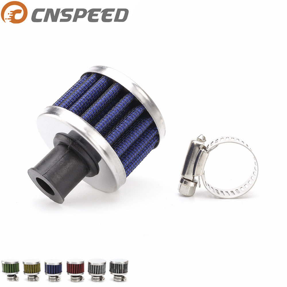 

CNSPEED Universal Air Filter Intake 12mm Auto Car Cold Mini Air Filter Cleaner Valve Cover Reusable Crankcase Vent Breather Cone