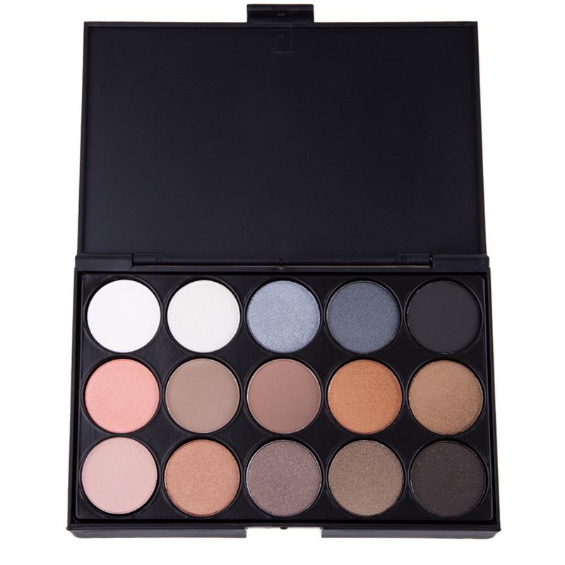 

15 color eye shadow with eye shadow brush the earth smoky palette pearl - light makeup tray set foreign trade top seller, Mix colors