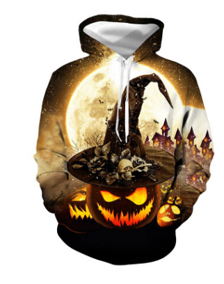

2020 Hot New Customize Design Halloween 3D Horror Jason Printed Hoodies Fashion Pullovers Tops Men Clothing Drop Shipping, As pic