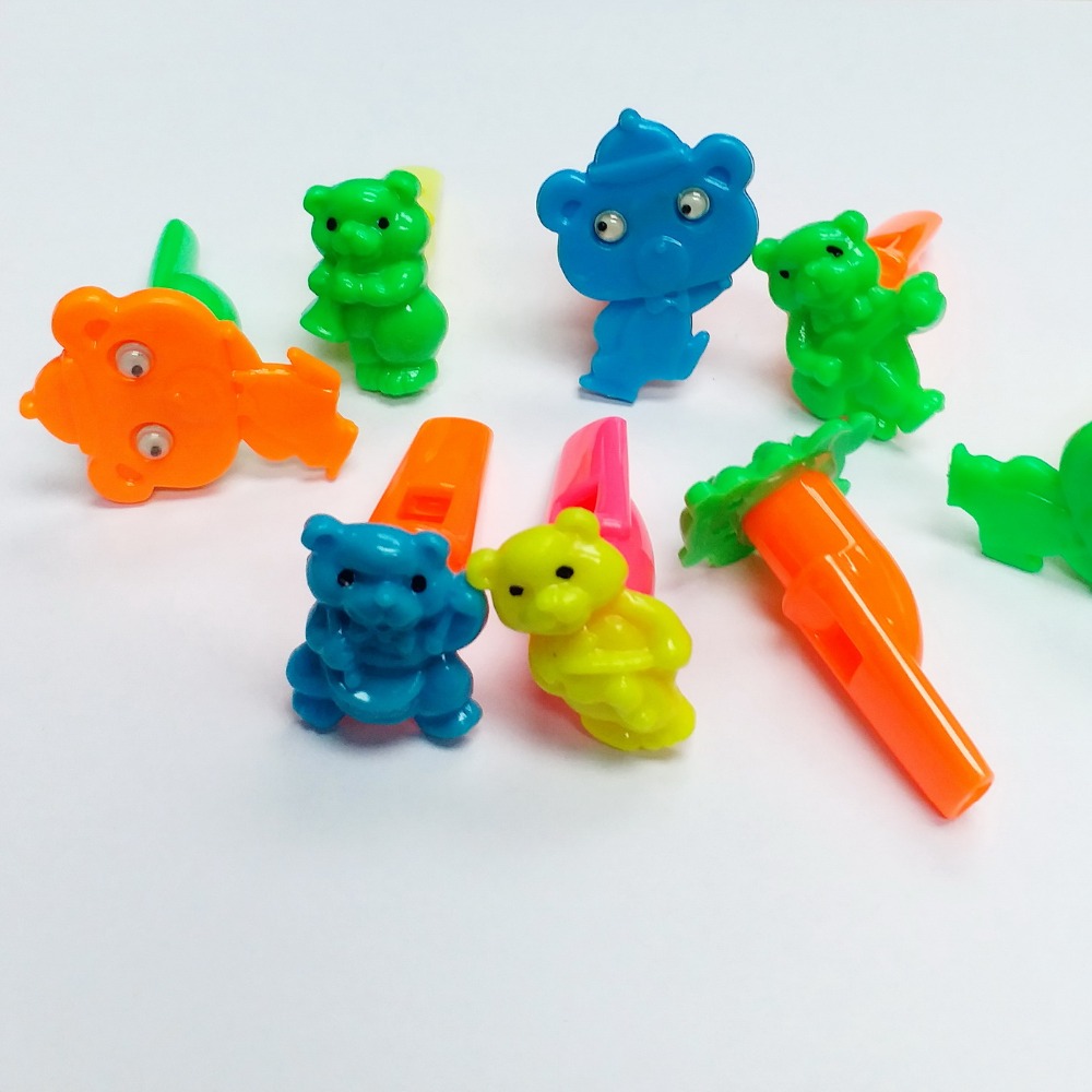 Birthday Party BBQ Pool Fish Blow Pipe and Ball Toy Pack of 12 Assorted Whistles Floating Blow Ball Beach Party Favors for Children 3 Years and Up