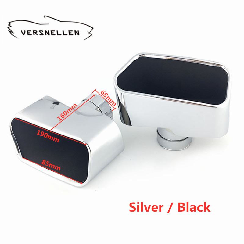

2pcs Top Quality 304 Stainless Steel Exhaust Tip Tail Pipe Square End For 5 Series F10 Muffler System Car Styling 68mm Inlet