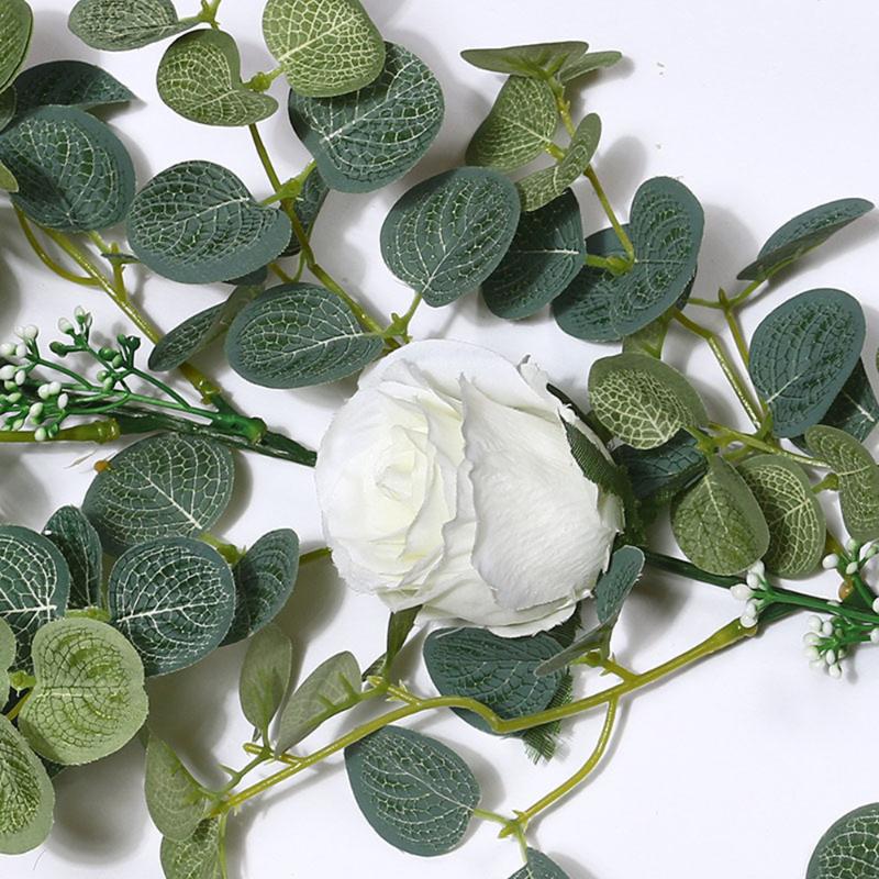 

1.8m Artificial Eucalyptus Garland Greenery Garland Eucalyptus Leaves Wedding Backdrop Wall Decor Artificial Flower New M12, As shown