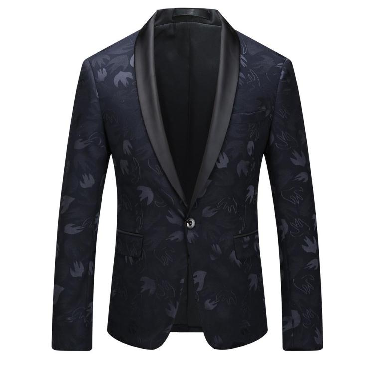 

British style men embroidered coat jacket blazers suits wedding dress blazer men' business casual suits, Black