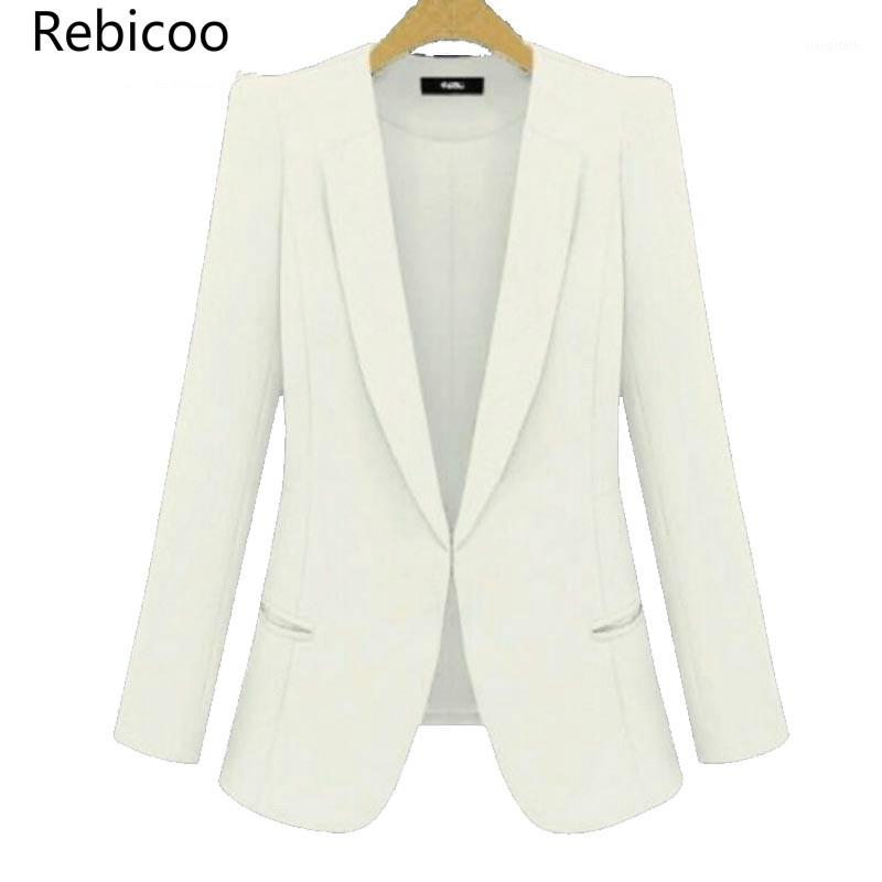 2019 New Plus Size Womens Business Blazer Spring Autumn All-match women Blazers Jackets Short Slim long-sleeve Blazer Women1
