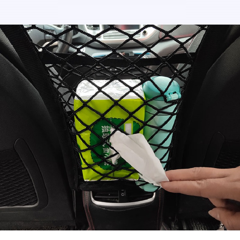 Kit de montaje trasero de almacenamiento Organizador de Carga Flexible Maletero Negro Nylon Net