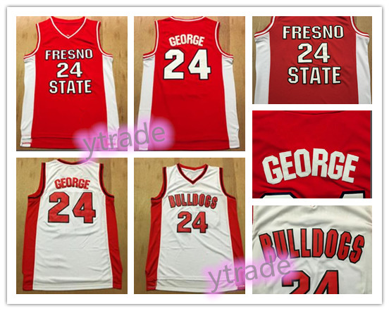 

Paul George Jersey College Basketball Fresno State Bulldogs Jerseys Red White Team Color All Stitched And Embroidery George Sports Jerseys