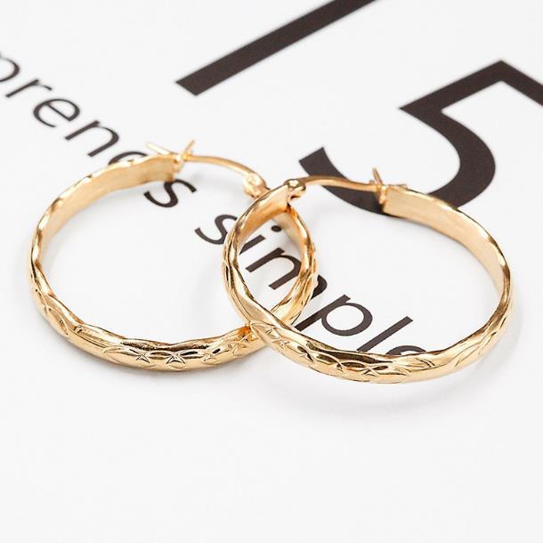 

Fashion titanium steel earrings simple double open wide hoop earrings stainless steel earrings popular jewelry women
