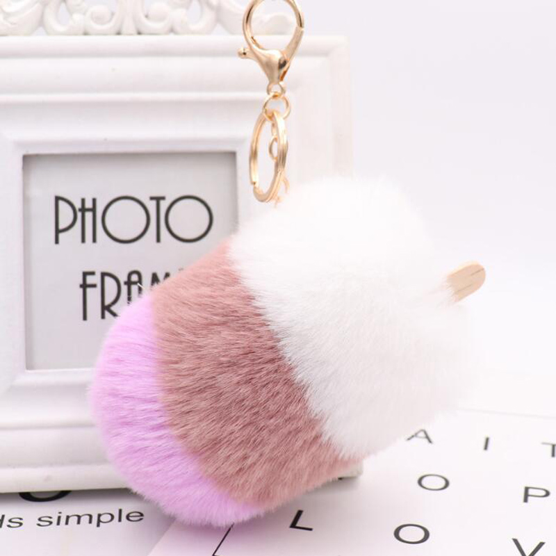 

12pcs/lot Baby Shower Party Favors Guest Giveaway Lovely Ice Cream Heart Keychains Personalized Present For Wedding Souvenir