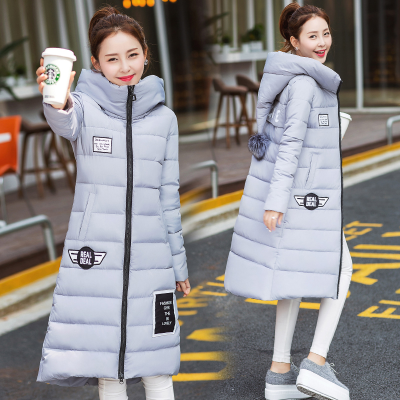 

Parka Autumn Winter Korean Women Hooded Long Coat Padded Puffer Jacket Parkas Mujer 2020 AQX17DH2701 KJ4474, Beige