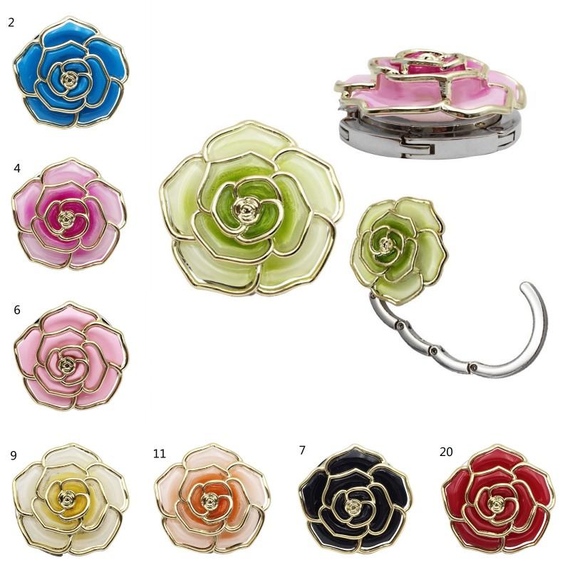 Rosenform faltbare Taschenhalterhaken tragbarer Rosentischhaken f￼r Tasche kreativ mehrere Beutelschkternschalter Herz Schmetterling