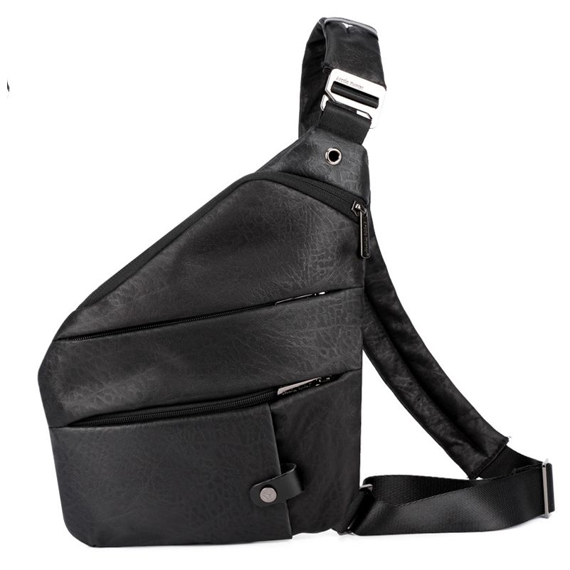 

Mens Digital Storage Bags Waist Bags Male Trend Chest Bag Oxford Cloth Slung Sports Pockets Multi-function Personal Shoulder Anti-Theft, Black