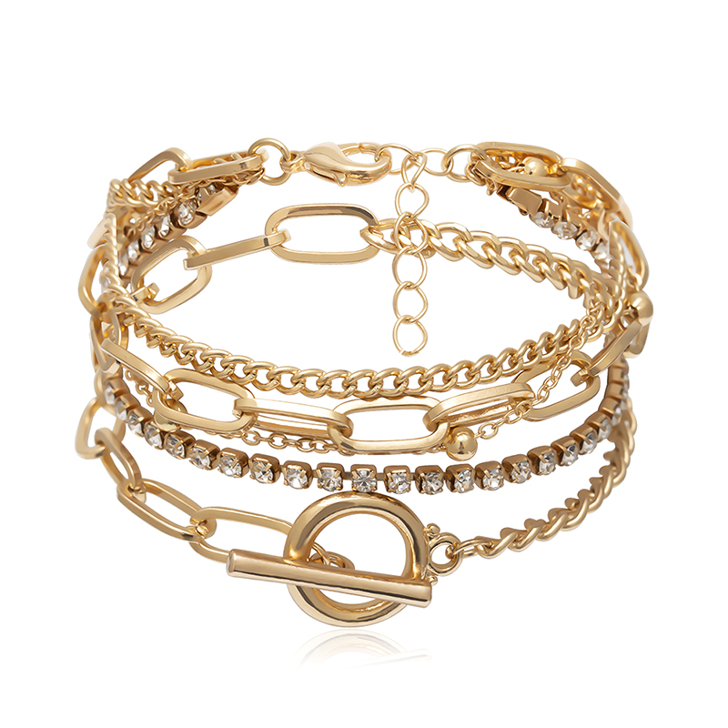 

5PCS Boho Bangle Set Crystal Bead Bracelet Women Charm Party Wedding Summer Silver Jewelry Charm Bracelets