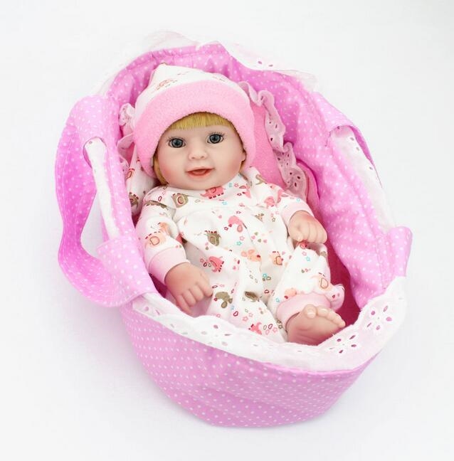 

Full Soft Silicone Reborn Baby Dolls 28cm Lifelike Handmade Mini Babies Kids Bath Playmate play Toys Birthday Gifts