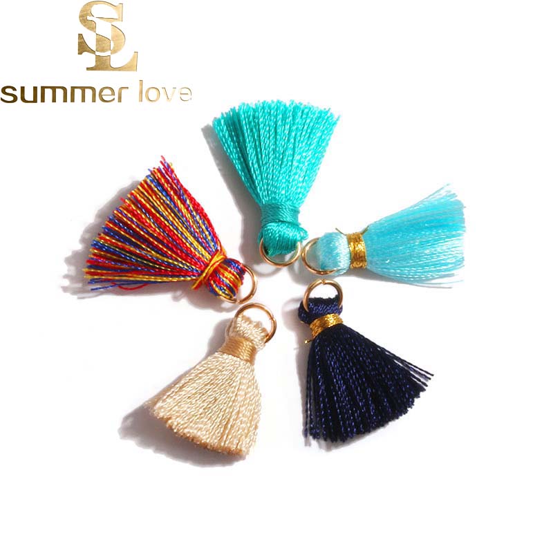 

Colorful Bohemian Handmade Mini Cotton Tassels Small Tassels for Earrings Necklace Bracelet Making Jewelry Findings Charms Wholesale